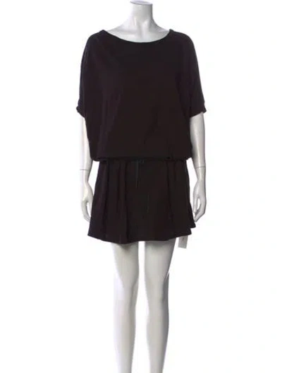 Pre-owned Y-3 Scoop Neck Mini Dress In Black