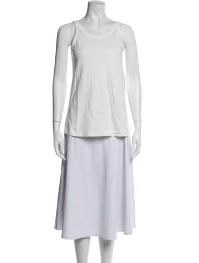 Pre-owned Y-3 Scoop Neck Sleeveless Top In White
