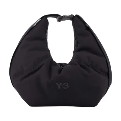 Y-3 Sculptural Synthetic Shoulder Bag In Black