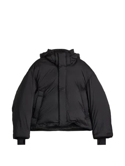 Y-3 Short Puffer Jacket In Black