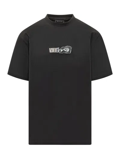 Y-3 Short Sleeve T-shirt In Black