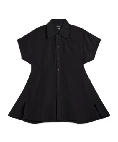 Y-3 Short Sleeve Utility Overshirt In Black