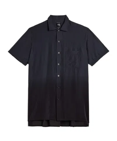 Y-3 Short-sleeved Long Shirt In Black