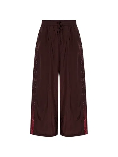 Y-3 Side-stripe Track Pants In Brown