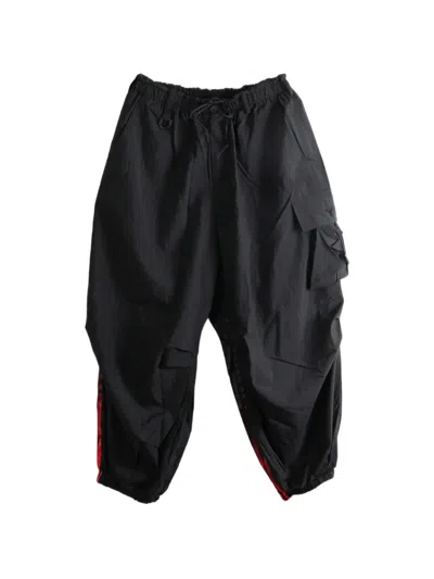 Y-3 Side-stripe Wide-leg Track Pants In Black