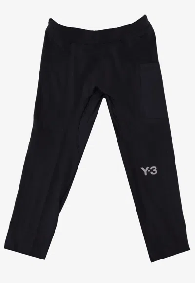 Y-3 Signature Logo Running Leggings In Black
