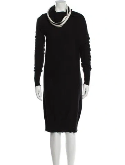 Pre-owned Y-3 Silk Long Dress In Black