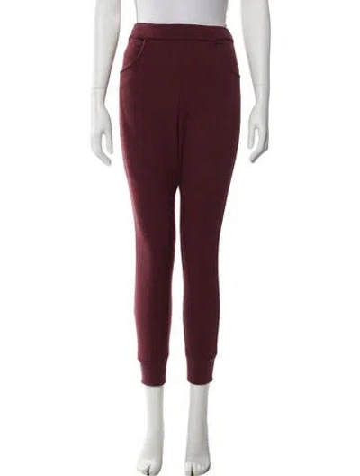 Pre-owned Y-3 Skinny Leg Pants In Burgundy