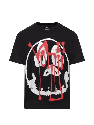 Y-3 Chito Graphic Short Sleeve Tee In Black