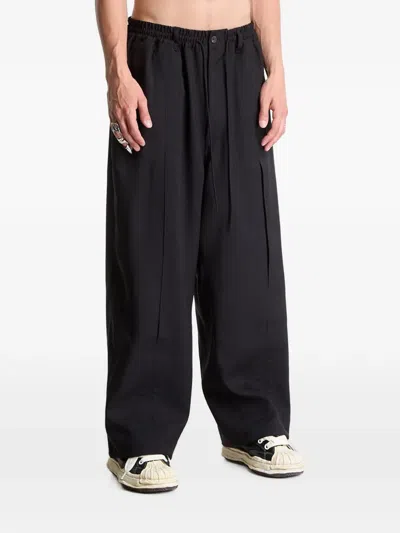 Y-3 Sport Uniform Box-pleated Trousers In Black