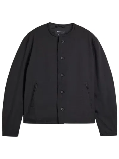 Y-3 Sport Uniform Collarless Jacket In Black