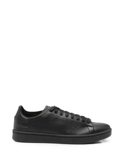 Y-3 Stan Smith Sneakers Perforated Upper Rubber Sole In Black