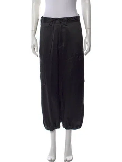 Pre-owned Y-3 Straight Leg Pants In Black