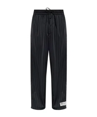 Y-3 Straight Leg Striped Sweatpants In Black