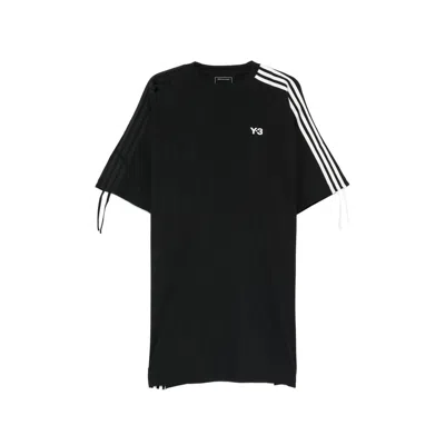 Y-3 Stripe Sleeve Dress In Black