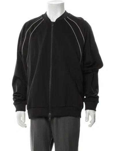 Pre-owned Y-3 Striped Bomber Jacket In Gray