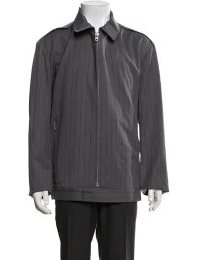 Pre-owned Y-3 Striped Jacket W/ Tags In Grey