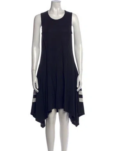Pre-owned Y-3 Striped Midi Length Dress In Blue