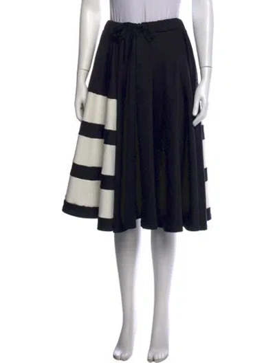Pre-owned Y-3 Striped Midi Length Skirt In Blue