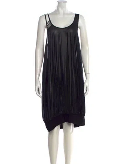 Pre-owned Y-3 Striped Mini Dress In Black