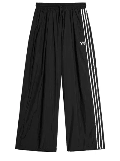 Y-3 Striped Polyamide Wide Fit Wide-leg Pants In Blue