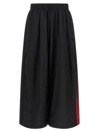 Y-3 Striped Technical Taffeta Joggers In Black