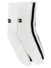 Y-3 Stripes Socks In White