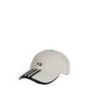 Y-3 Stripes Logo Baseball Cap In Neutral