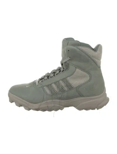 Pre-owned Y-3 Suede Athletic Sneakers In Green