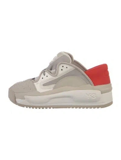 Pre-owned Y-3 Suede Athletic Sneakers In White
