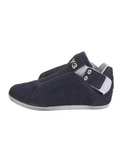 Pre-owned Y-3 Suede Sneakers In Blue