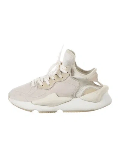 Pre-owned Y-3 Suede Wedge Sneakers In Neutral