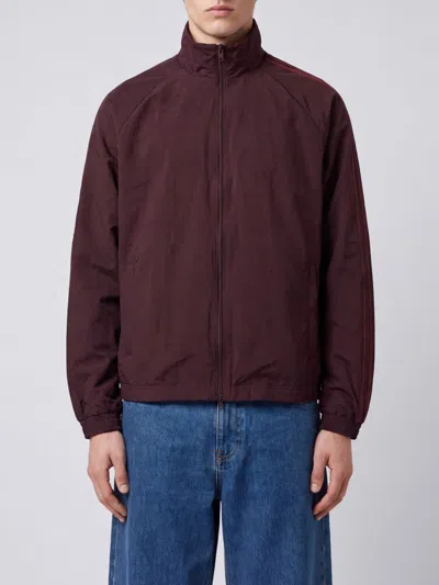 Y-3 Lightweight High Collar Jacket Elastic Cuffs In Burgundy