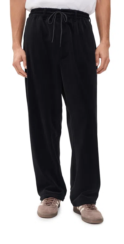 Y-3 Tapered Velvet Corduroy Pants Black