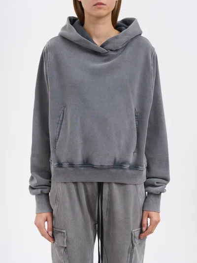 Y-3 Thom Krom Cotton Hoodie In Gray