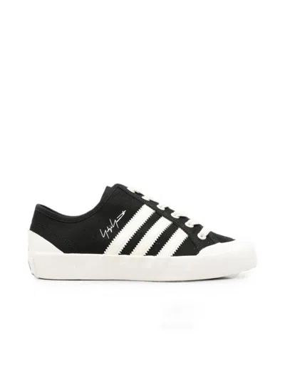 Y-3 Three-stripe Canvas Sneaker In Black