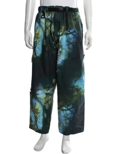 Pre-owned Y-3 Tie-dye Print Pants In Green