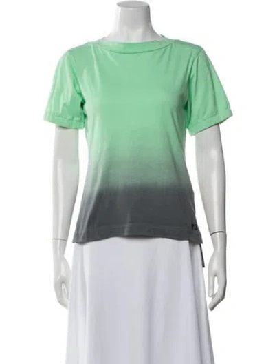 Pre-owned Y-3 Tie-dye Print Scoop Neck T-shirt In Green