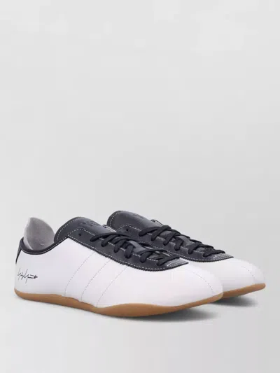 Y-3 Tokyo Lace Up Leather Stripe Sneaker In White