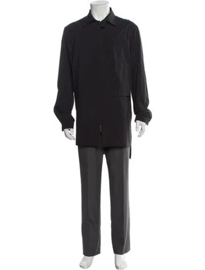 Pre-owned Y-3 Trench Coat In Black