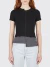 Y-3 Asymmetric Hem Short Sleeve Round Neck Top In Black