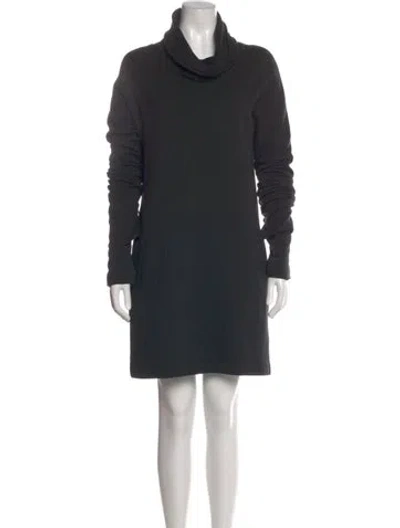 Pre-owned Y-3 Turtleneck Knee-length Dress In Gray