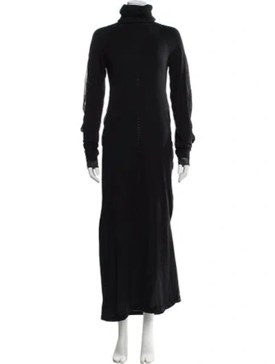 Pre-owned Y-3 Turtleneck Long Dress W/ Tags In Black