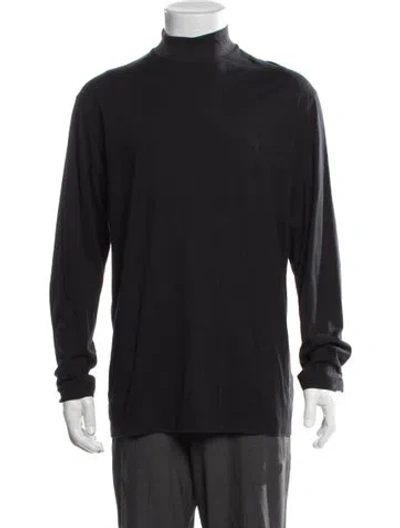 Pre-owned Y-3 Turtleneck Long Sleeve Pullover In Black