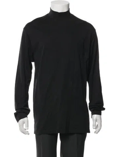 Pre-owned Y-3 Turtleneck Long Sleeve T-shirt In Black