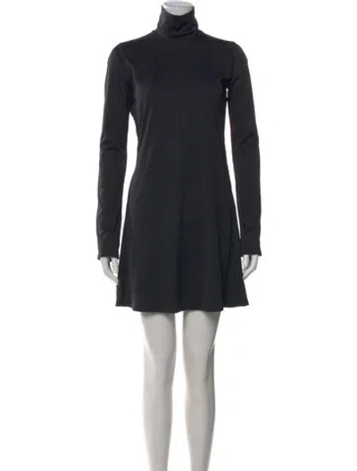 Pre-owned Y-3 Turtleneck Mini Dress In Black