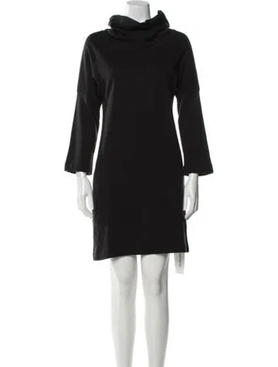 Pre-owned Y-3 Turtleneck Mini Dress In Blue