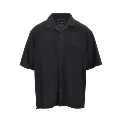 Y-3 Ultralight Woven Buttoned Shirt In Black