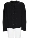Y-3 Uniform Adaptive Boxy Oversized Double-breasted Polyester Jacket In Blue