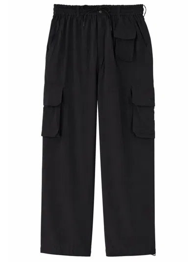 Y-3 Unisex Cargo Trousers With Adjustable Waist In Black